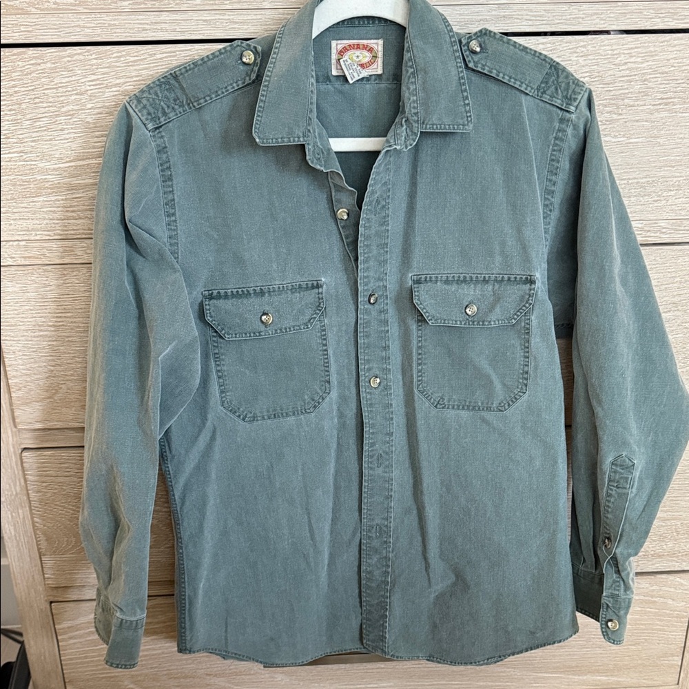 Vintage Banana Republic green Button-Up Shirt-M